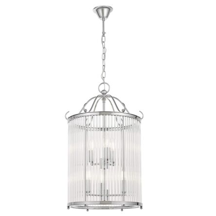  Lampa wisząca BOSTON W6 LUMINA DECO LDP 1235-6 (CHR) retro loft chrom