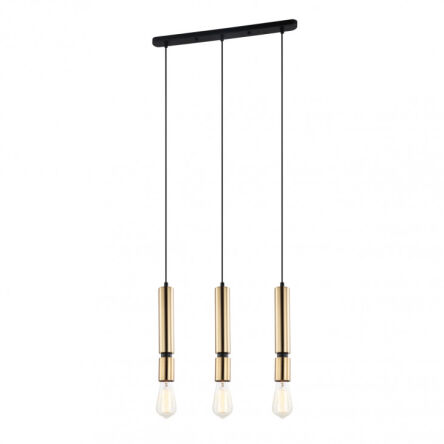 Lampa wisząca TORLA PEN-5041-3-BKBR Italux 3 MOSIĘŻNE TUBY NA LISTWIE ŻARÓWKI BEZ KLOSZA 
