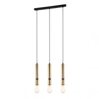 Lampa wisząca TORLA PEN-5041-3-BKBR Italux 3 MOSIĘŻNE TUBY NA LISTWIE ŻARÓWKI BEZ KLOSZA 