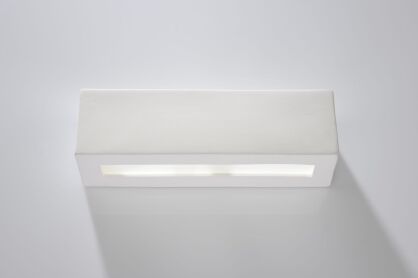 Lampa ścienna korytko kinkiet ceramiczny VEGA Biały Nowoczesny SL.0006 Efektowna prostokąt kinkiet