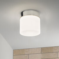 Lampa sufitowa Astro SABINA 170  Ip44 łazienkowy polerowany chrom mleczny klosz okrągły 1292001