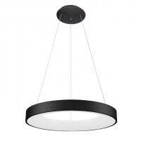Lampa wisząca GIULIA 5304-880RP-BK-3 Italux OKRĄGŁA CZARNA O ŚREDNICY 80 CM LED 80W 3000K