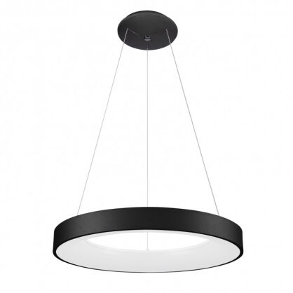 Lampa wisząca GIULIA 5304-880RP-BK-3 Italux OKRĄGŁA CZARNA O ŚREDNICY 80 CM LED 80W 3000K