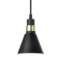 Lampa wisząca Biagio MD-H16079BL-1 CZARNA  Italux skandynawski styl