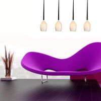Lampa wisząca Izza 4 Shiny White AZzardo MD1288B-4W AZ0101 białe szklane klosze nowoczesna