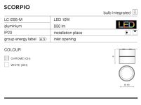 Lamp sufitowa natynkowa plafon walec czarny/chrom Scorpio Azzardo AZ2952 ruchoma główka - 2