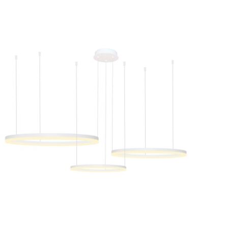 Lampa wisząca HALO PENDANT 100+80+60 CCT BK + REMOTE CONTROL biała Azzardo AZ4974