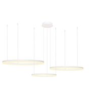 Lampa wisząca HALO PENDANT 100+80+60 CCT BK + REMOTE CONTROL biała Azzardo AZ4974