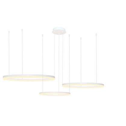 Lampa wisząca HALO PENDANT 100+80+60 CCT BK + REMOTE CONTROL biała Azzardo AZ4974