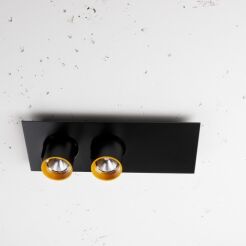 Oprawa natynkowa Auro Base 60 NT 60x2 CRI80 Labra  3.0555 prostokatna podstawa różne kolory wykończenia i wkładek reflektory w kształcie tub