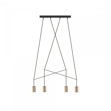 Lampa wisząca Imbra 4xGU10 czarno/mosiężna 7957