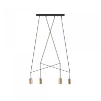 Lampa wisząca Imbra 4xGU10 czarno/mosiężna 7957