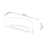 Kinkiet betonowy ATENA SL.0994 Sollux Lighting półokrągły - 3