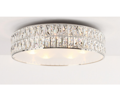 Plafon Diamante C0121 Maxlight  okrągły kryształowy z metalu i szkła
