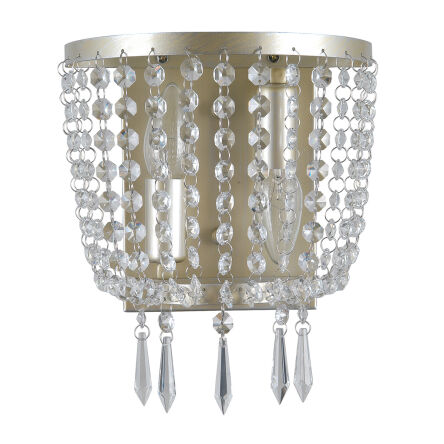 KINKIET CORTINA WL-30138-2 ITALUX  ELEGANCKA LAMPA ŚCIENNA W KOLORZE SZAMPAŃSKIM E14 