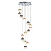 Lampa wisząca  Mocado PND-13112146-14A-CR Imponująca chrom złoty kulki