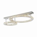 Lampa sufitowa z kryształowymi okręgami GIRONA LED Zuma Line MX3713-2-3CT - 2