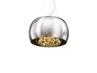 Lampa wisząca Burn AZzardo LP5204-S  AZ0699 wnętrza szklanego klosza wydobywaja się kryształy, które nadają awangardowego stylu - 2