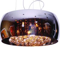 Lampa wisząca Burn AZzardo LP5204-S  AZ0699 wnętrza szklanego klosza wydobywaja się kryształy, które nadają awangardowego stylu