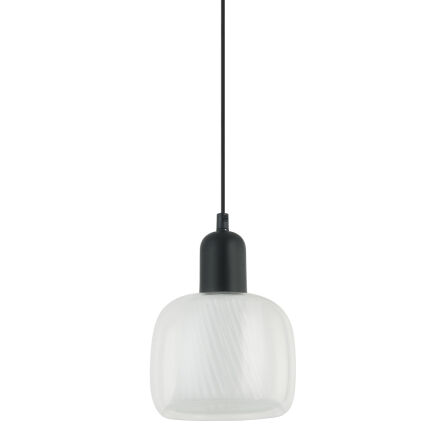 Lampa wisząca Lamezia PND-67594-1-BK+CL nowoczesna transparentny klosz