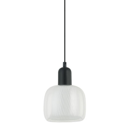 Lampa wisząca Lamezia PND-67594-1-BK+CL nowoczesna transparentny klosz