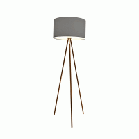 Lampa podłogowa AZ3011 szary klosz miedziane nóżki 