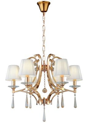 Lampa wisząca VENISIA LDP 8810-6 (FGD) Lumina Deco elegancka z kryształami