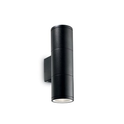 Kinkiet GUN AP2 SMALL CZARNY Ideal Lux  100395  aluminiowy korpus o wykończeniu szczotkowanym w kolorze czarnym świeci góra-dół