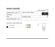 Lampa sufitowa techniczna Plafon Nano square AZ2786 AZzardo sześcienna oprawa w kolorze białym  - 2