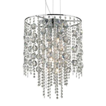 Lampa wisząca Evasione SP8 Ideal Lux   044774  oprawa z chromowanego metalu klosz tworzą ozdobne zwisające kryształki