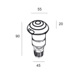 Lampa zewnętrzna LIVIA 007/4 ELKIM 4 źródła światła okrągła LED 3W 3000K/4000K - 3