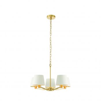 Lampa wisząca HARVEY satynowe złoto/biały 5lt ENDON LIGHTING 67734