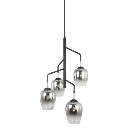 Lampa wisząca LESLA  KLOSZE W KOLORZE CHROMU PRZYJEMNIE ROZPROSZĄ ŚWIATŁO PEN-5359-4-BKCR  Italux
