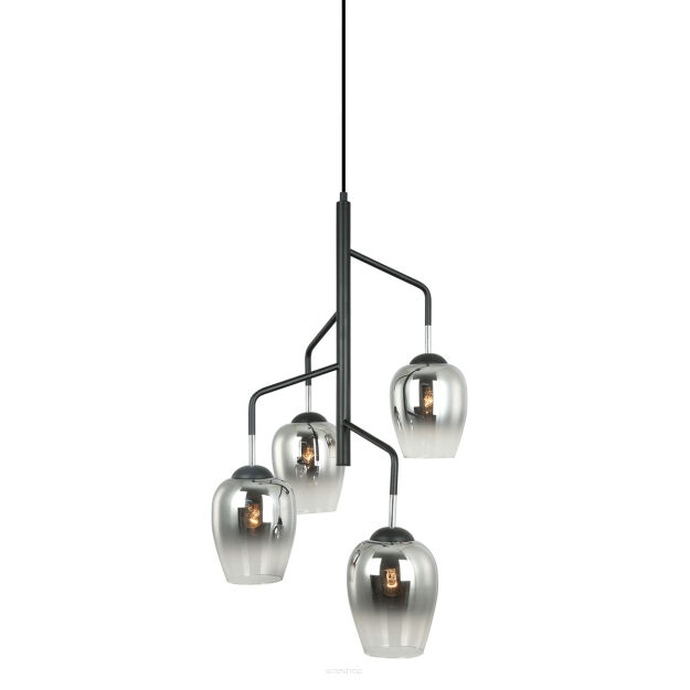Lampa wisząca LESLA  KLOSZE W KOLORZE CHROMU PRZYJEMNIE ROZPROSZĄ ŚWIATŁO PEN-5359-4-BKCR  Italux