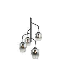 Lampa wisząca LESLA  KLOSZE W KOLORZE CHROMU PRZYJEMNIE ROZPROSZĄ ŚWIATŁO PEN-5359-4-BKCR  Italux