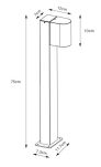 Słupek ogrodowy Alor 1L LED 400lm 3000K 109115 Markslojd srebrny 75cm - 2