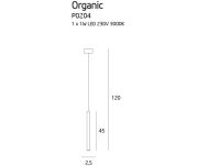 Lampa wisząca Organic P0171  Maxlight tuba miedziana długa LED   - 2