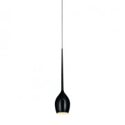 Lampa wisząca Izza 1 Shiny Black AZzardo MD1288-1BL szklany czarny klosz nowoczesny
