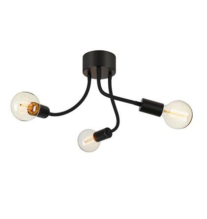 Plafon MEDUSA 107930 Markslojd Fantazyjnie wygięte ramiona CZARNA 3 źródła światła 