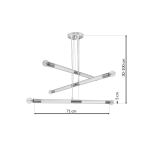 Lampa wisząca BASTONE WHITE/CHROM 6xE14 MILAGRO MLP6568 - 2