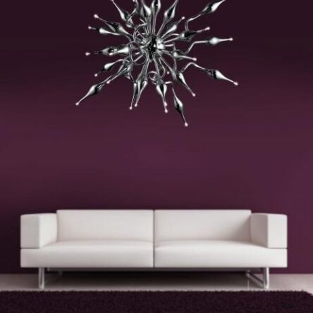Lampa wisząca Pipes AZzardo MP6224-30 AZ0040 awangardowa dekoracyjna z metalu w kolorze chromu i chromowanego szkła