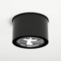 Lampa sufitowa plafon MIKI 1117 cz z metalu w kolorze czarnym nowoczesna  tuba