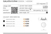 Oprawa wpuszczana GALATA R AZZARDO IP44 LED 9W CZARNA - 2