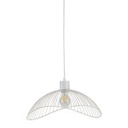 Lampa wisząca NUNEZ BIAŁA DRUCIANA KOPUŁA METAL BIAŁY MAT  PND-1702-1-L-W Italux 
