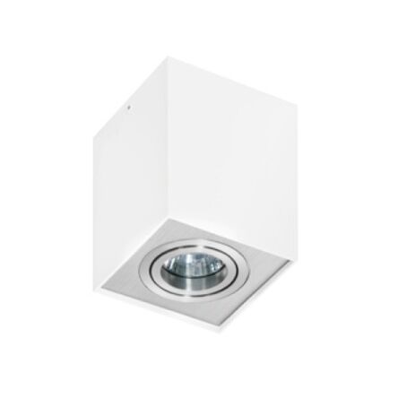 Plafon Eloy biały/aluminium AZzardo GM4106 AZ0872  prostokąt natynkowy techniczny biały