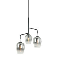 Lampa wisząca LESLA PEN-5359-3-BKCR Italux  NOWOCZESNY ELEGANCKI ZWIS CHROM / CZARNY 