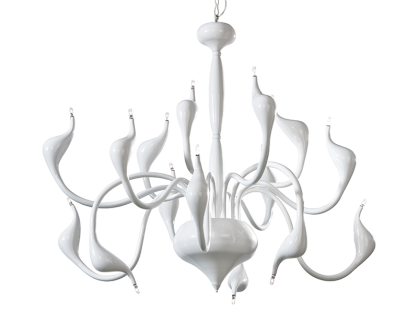 Lampa wisząca Snake 2 biała AZzardo MP 6230-15 WH  kształtem przypomina węże ma kolor biały