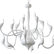 Lampa wisząca Snake 2 biała AZzardo MP 6230-15 WH  kształtem przypomina węże ma kolor biały