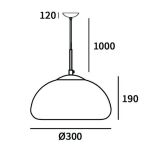 Lampa wisząca Chicago - P01666CU Cosmo Light klosz miedziany kształtem przypomina kroplę płynnej rtęci - 4