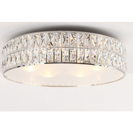 Plafon Diamante C0122 Maxlight  okrągły kryształowy z metalu i szkła